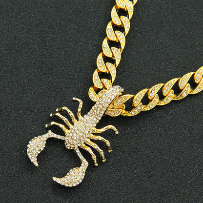 Hip-Hop Scorpion-Style Cuban Chain Pendant Necklace