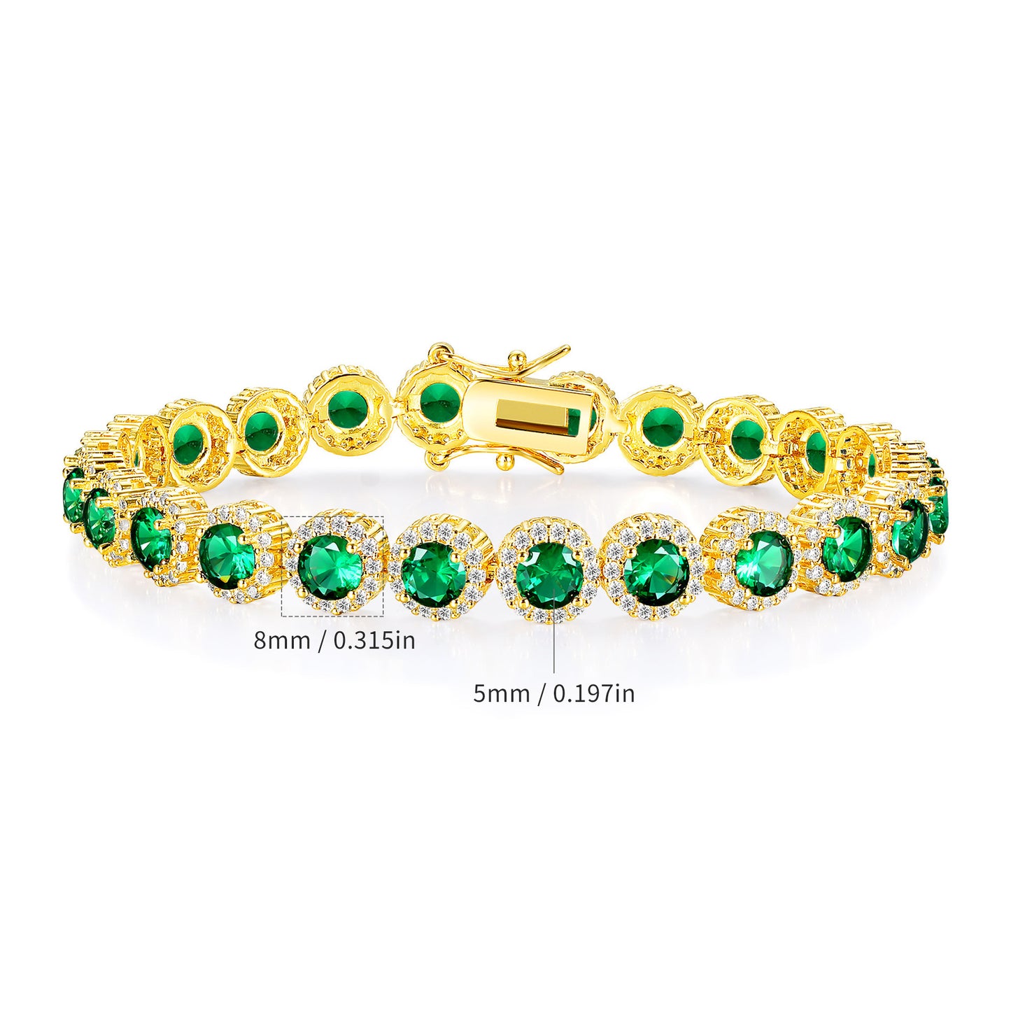 Women&Men's 8mm Tennis Bracelet With Cubic Zirconia