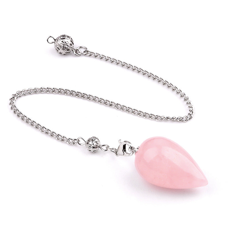 Vintage yoga meditation teardrop-shaped natural crystal spirit pendulum