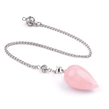 Vintage yoga meditation teardrop-shaped natural crystal spirit pendulum