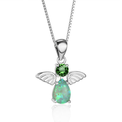 Ins with diamond Australian Baobao little angel pendant necklace