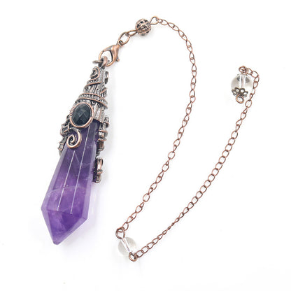 Vintage Palace Crystal Stone 12-facet Crystal Spirit Pendulum