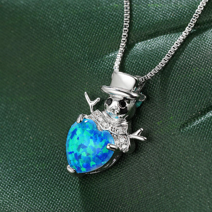 Auboo Cute Snowman Necklace