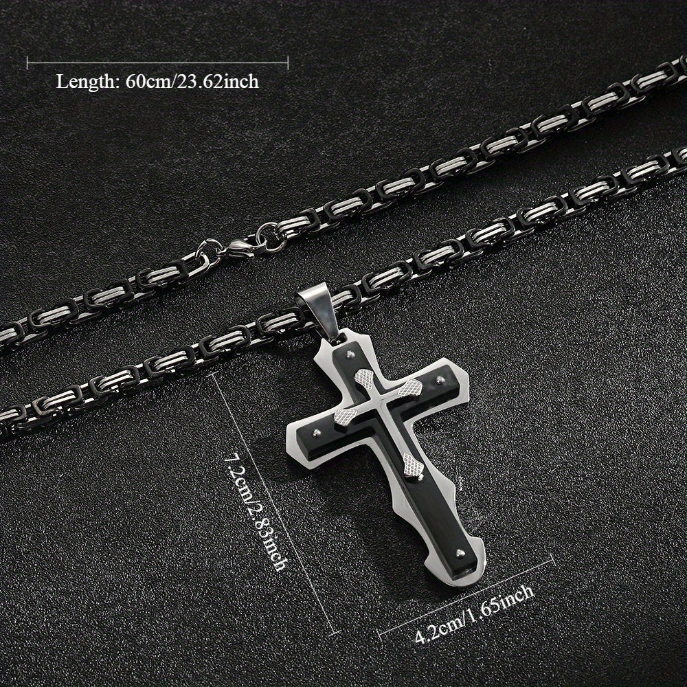 Men's Vintage Punk Cross Necklace