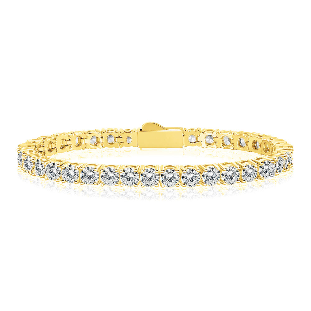 Women&Men's 4mm Spring Clasp Zircon Tennis Bracelet