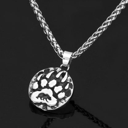 Men's Bear Paw Pendant Necklace