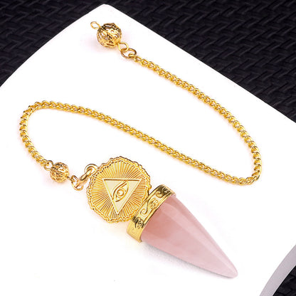Crystal Golden All-Seeing Eye Spirit Pendulum