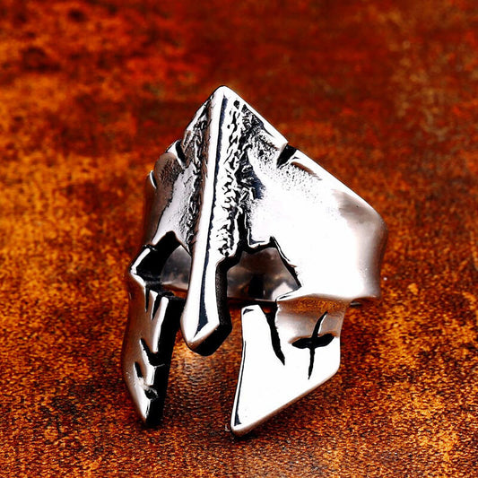 Men's Vintage Warrior God Mask Stainless Steel Ring