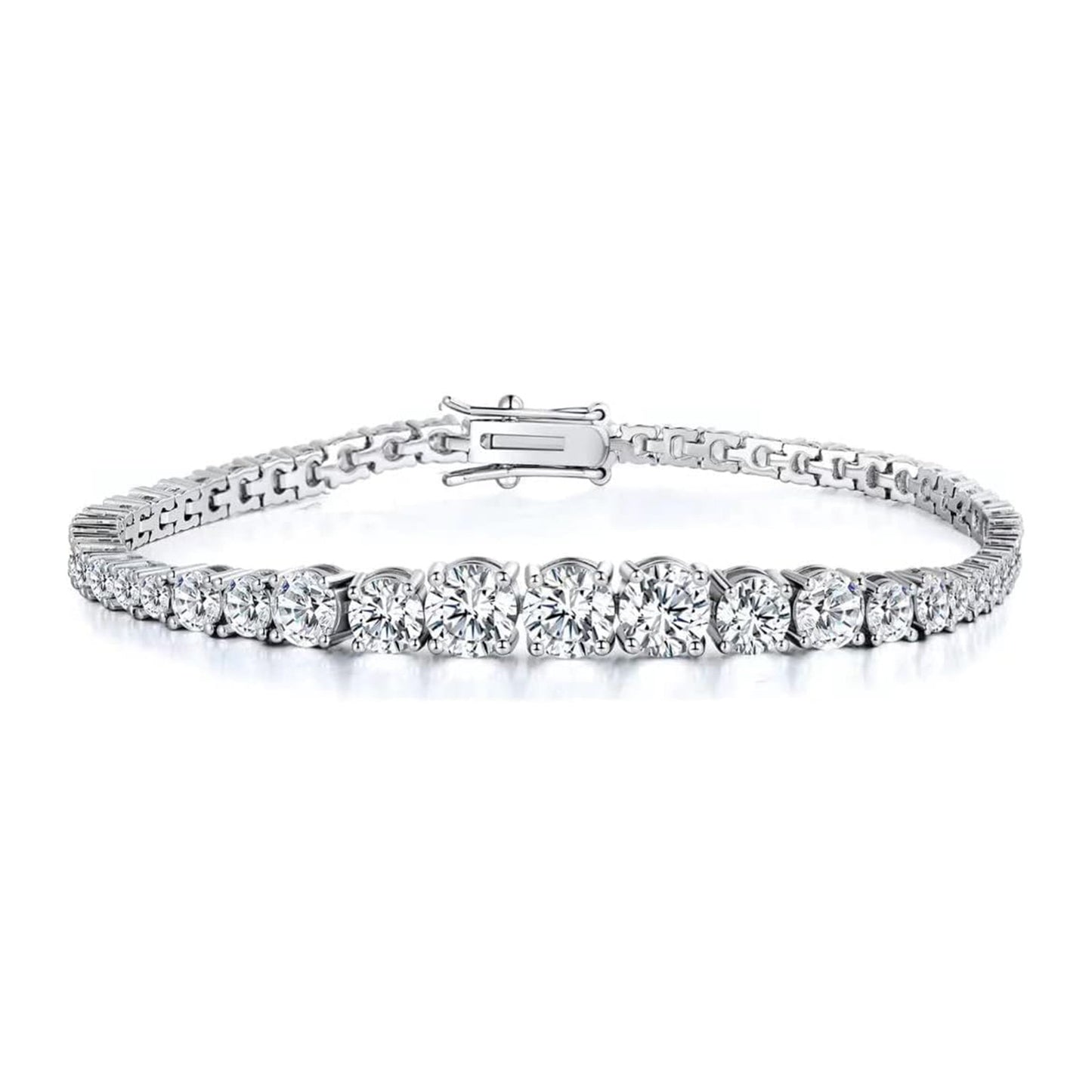 Women&Men's Gradient Size Tennis Ball Zircon Bracelet