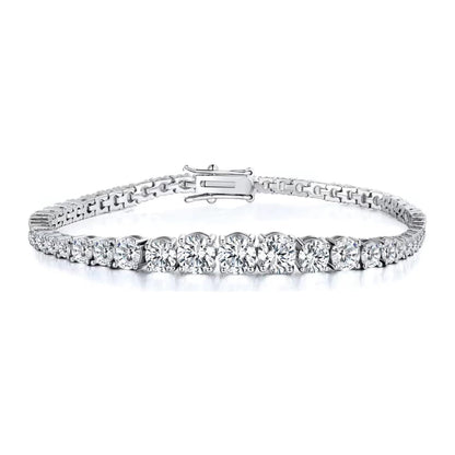 Women&Men's Gradient Size Tennis Ball Zircon Bracelet