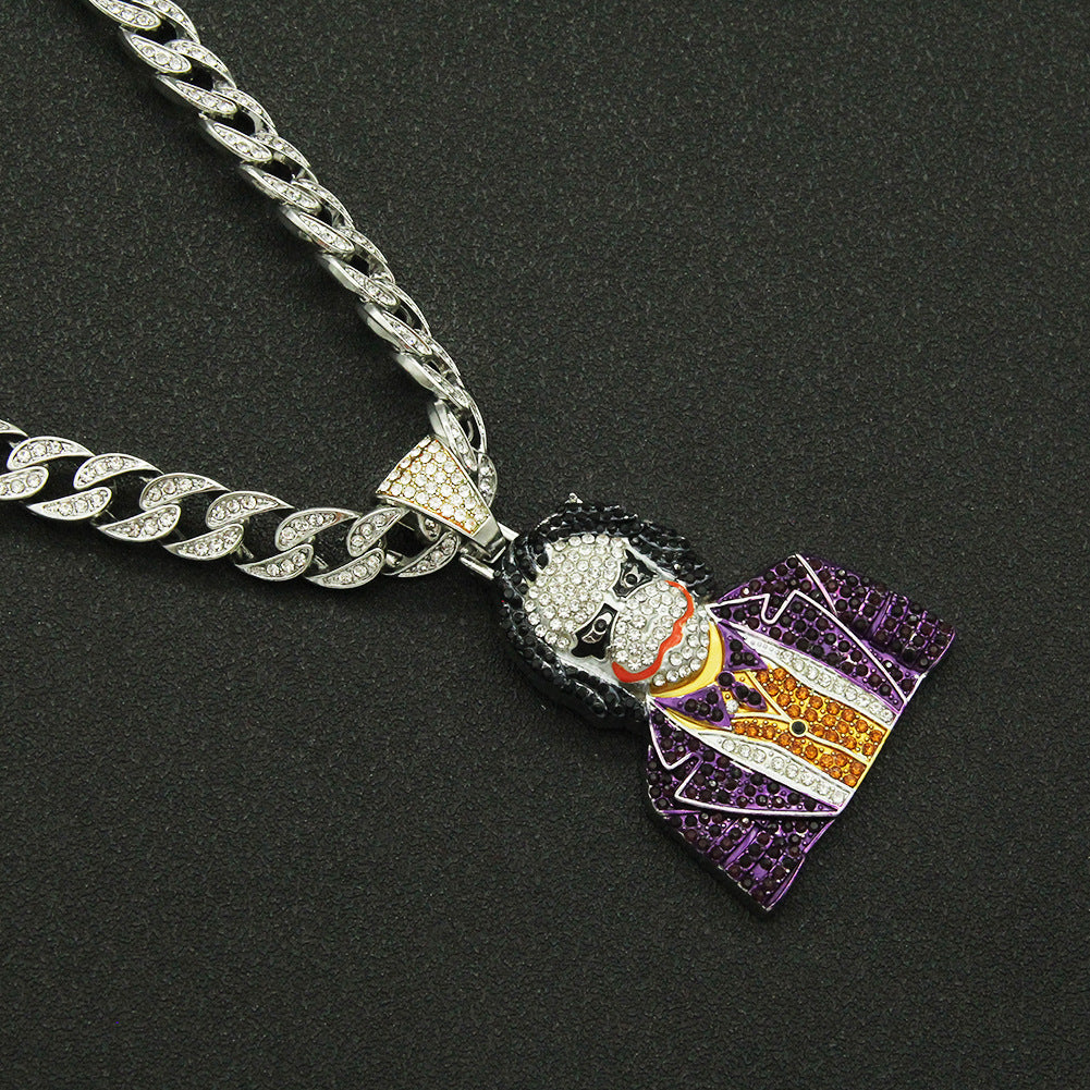 Hip-Hop Cosplay Clown Cuban Chain Pendant Necklace