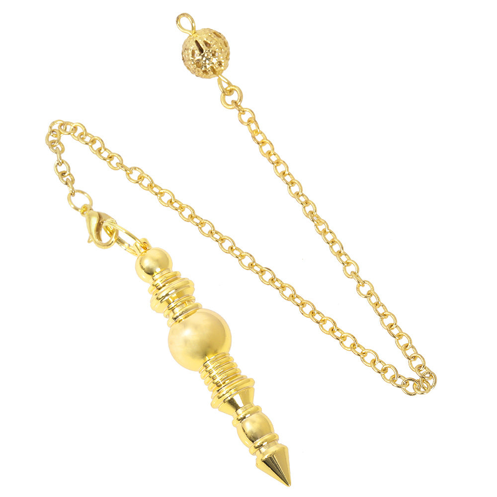 Copper Fm Independent Necklace Threaded Chain Cone-Shaped Gyroscope Spirit Pendulum