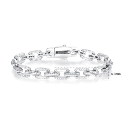 Women&Men's Hip-Hop Heavyweight Design Zircon Tennis Belt Buckle Bracelet