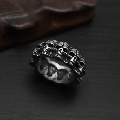 Men's Fashionable And Personalized Skull Titanium Steel Ring