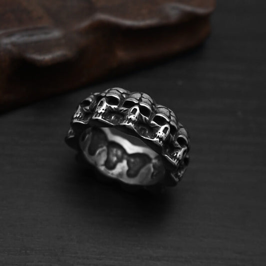 Men's Fashionable And Personalized Skull Titanium Steel Ring