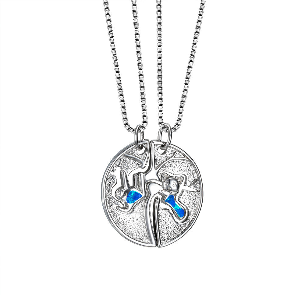 Opal Fox Jigsaw Puzzle Set Necklace