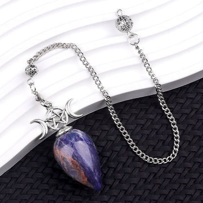 Natural crystal water droplet three-phase moon spirit pendulum