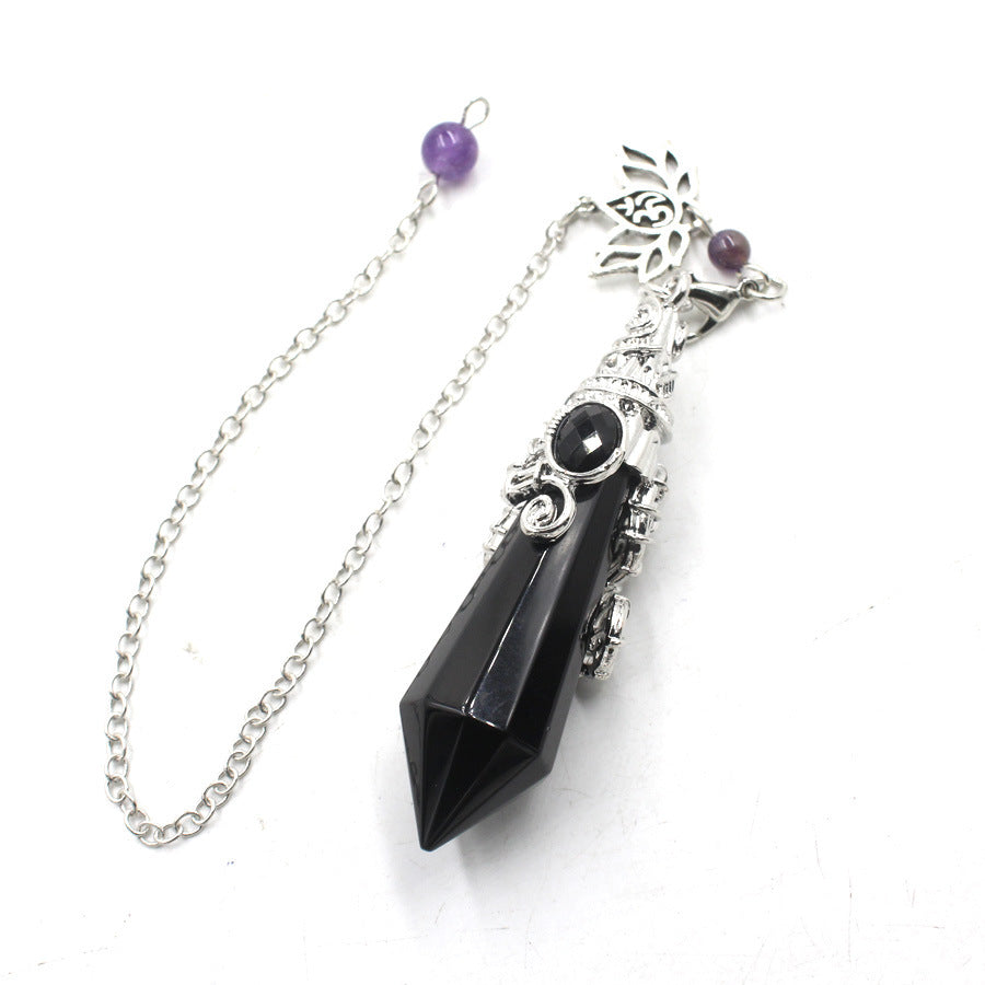 Lotus Crystal 12-facet Cone-shaped Spirit Pendulum