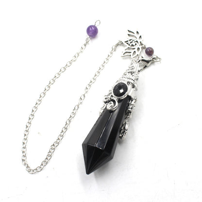 Lotus Crystal 12-facet Cone-shaped Spirit Pendulum
