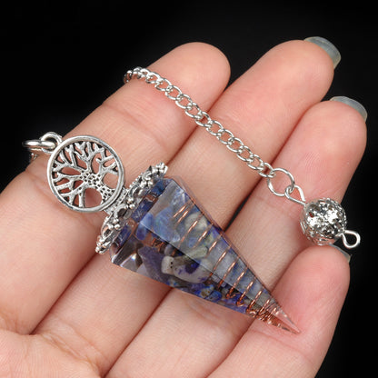 Crystal Life Tree Resin Gravel Spirit Pendulum