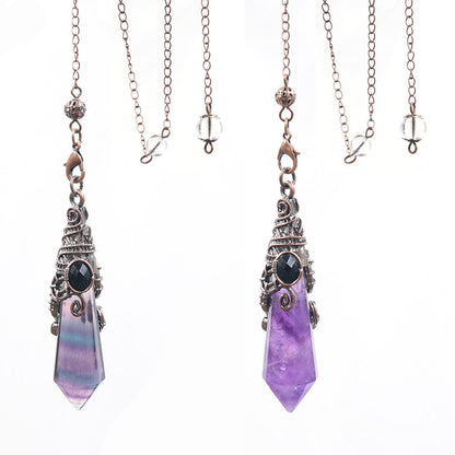 Vintage Palace Crystal Stone 12-facet Crystal Spirit Pendulum