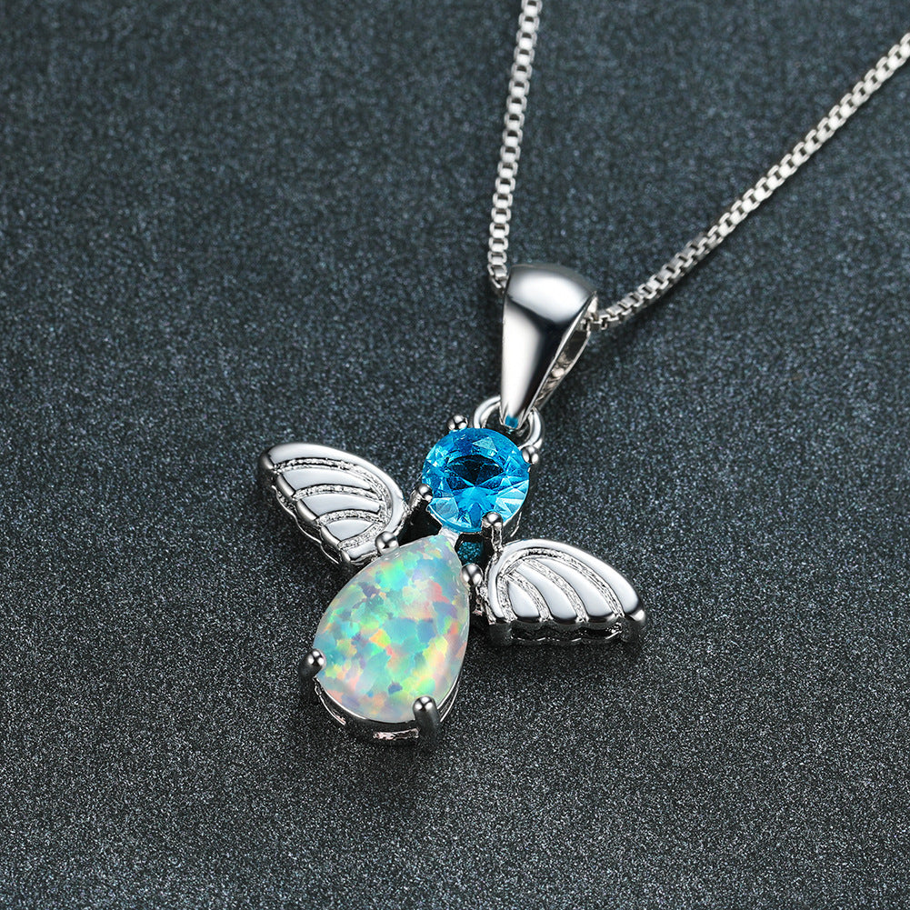 Ins with diamond Australian Baobao little angel pendant necklace