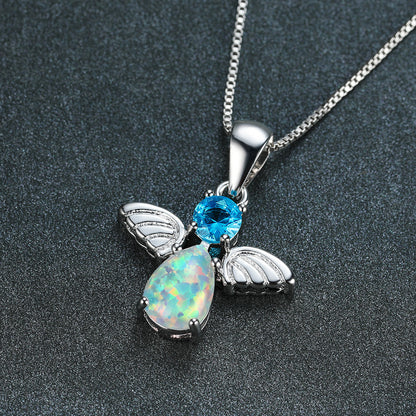 Ins with diamond Australian Baobao little angel pendant necklace