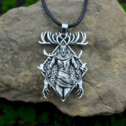 Men's Retro Skull Wendigo Pendant Necklace