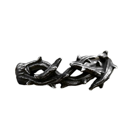 Simple And Stylish Men's Stainless Steel Tree Branch Ring