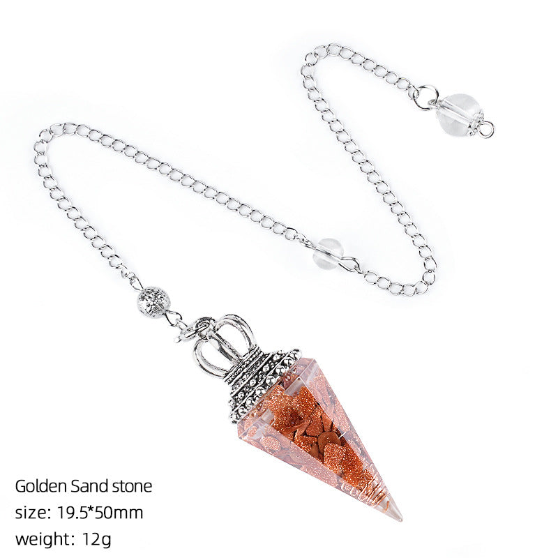 Crystal Crown Yoga Meditation Accessory Hexagonal Cone Spirit Pendulum