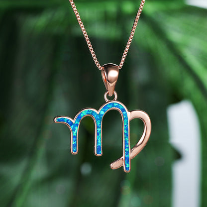 Opal Virgo Constellation Necklace