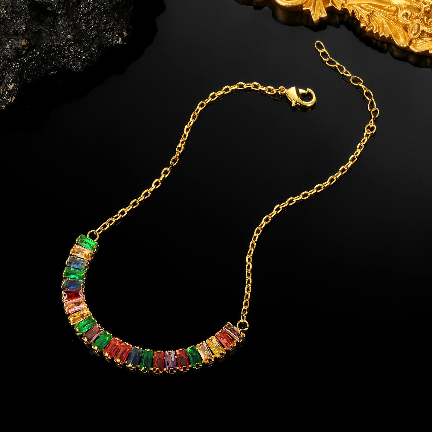 Women&Men's 2mm Colorful Zircon Adjustable Tennis Bracelet