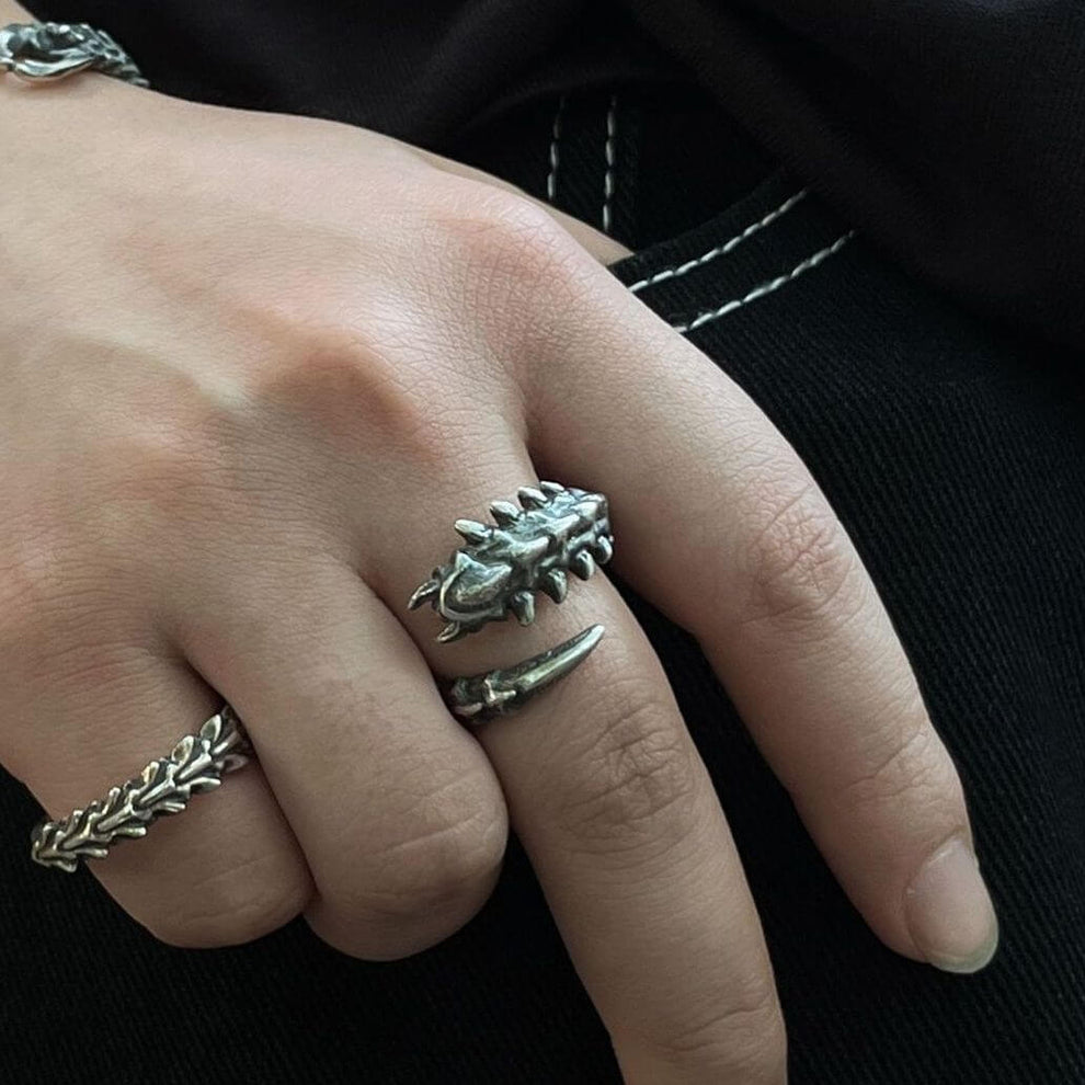 Men's Thousand-Foot Centipede Ring with an Opening