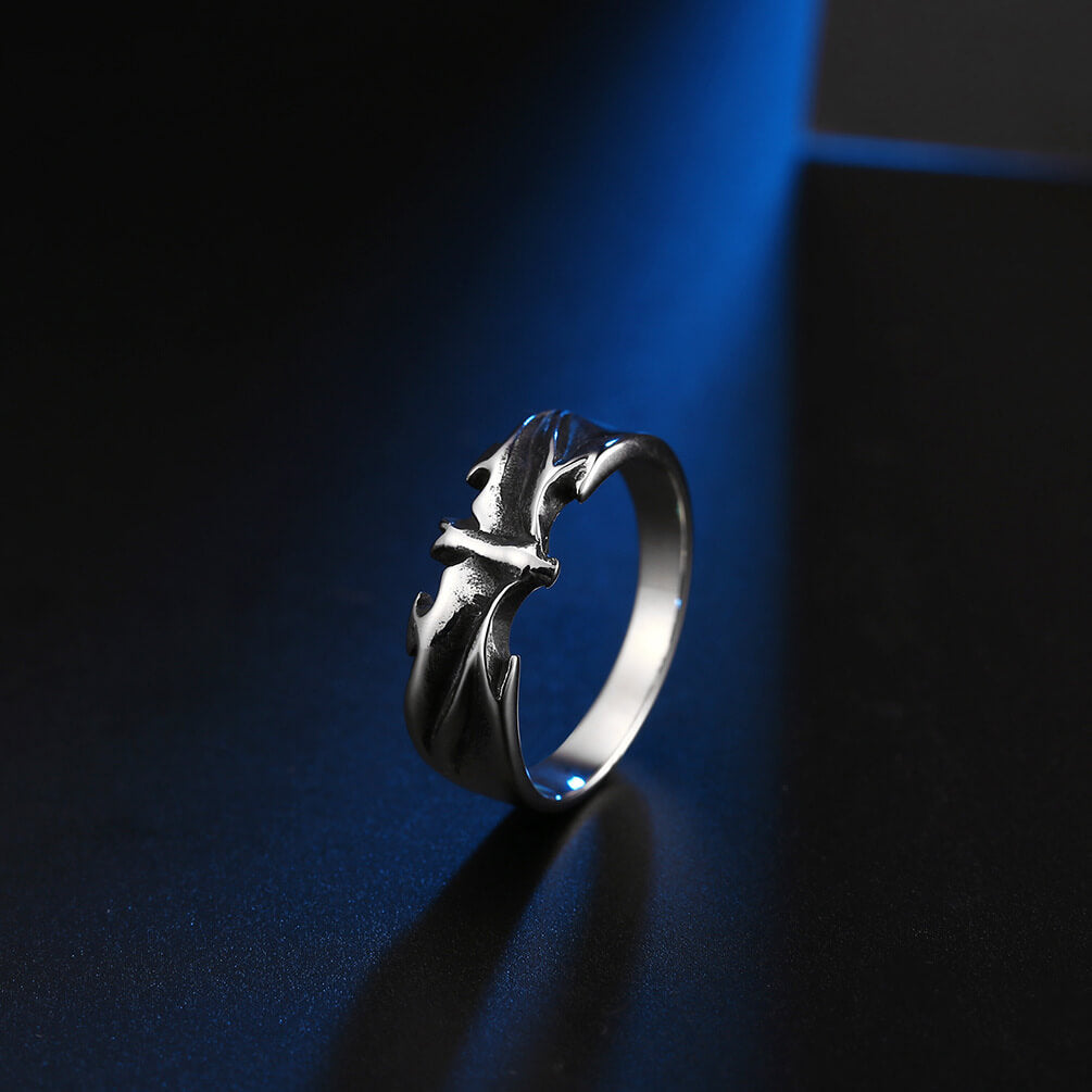 Men's Vintage Gothic Bat Ring