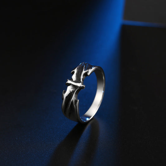 Men's Vintage Gothic Bat Ring