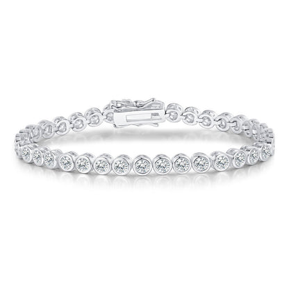 Women&Men's 3mm Round-Shaped Zircon Tennis Bracelet