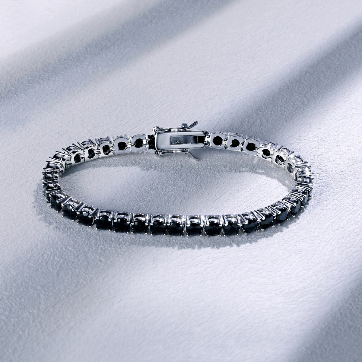 Women&Men's 3-4mm Black Nano Zircon Bracelet