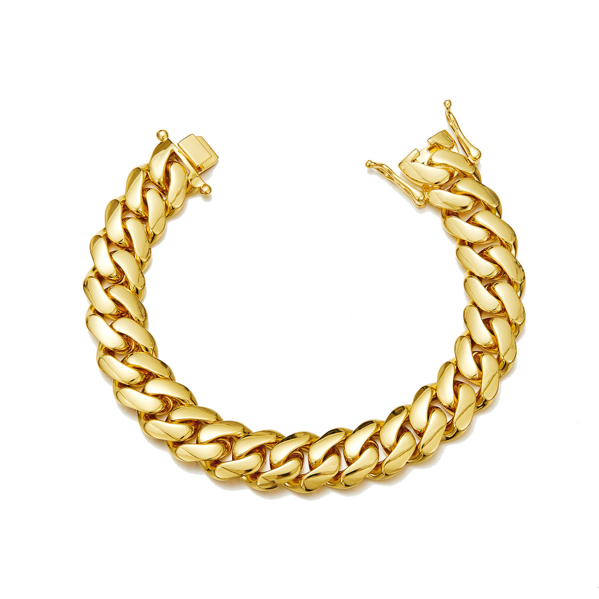 Fashion Hip Hop Stainless Steel Cuban Link Bracelet for Men Trendy Wrist Chain Jewelry