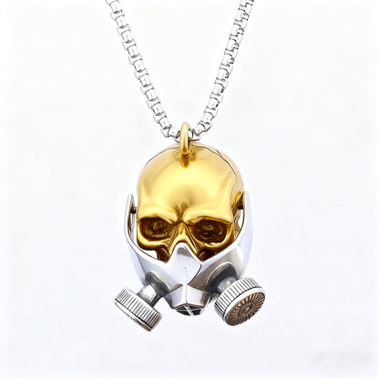 Men's Dark Wind Industrial Gas Mask Skull Pendant Necklace