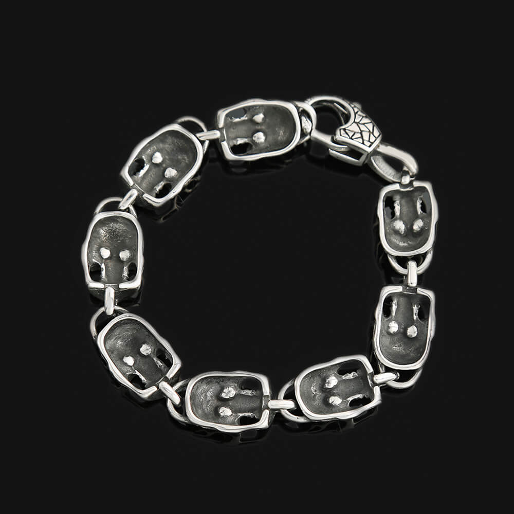 Punk Bold Skull Stainless Steel Men's Bracelet