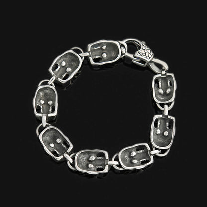 Punk Bold Skull Stainless Steel Men's Bracelet
