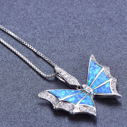 Aubrey Small Diamond Butterfly-shaped Necklace