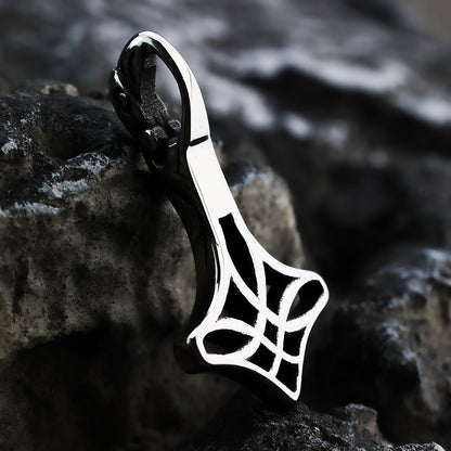 Vintage Men's Pendant Stainless Steel Viking Hollow Irish Love Knot Necklace