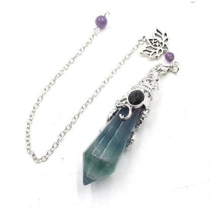 Lotus Crystal 12-facet Cone-shaped Spirit Pendulum