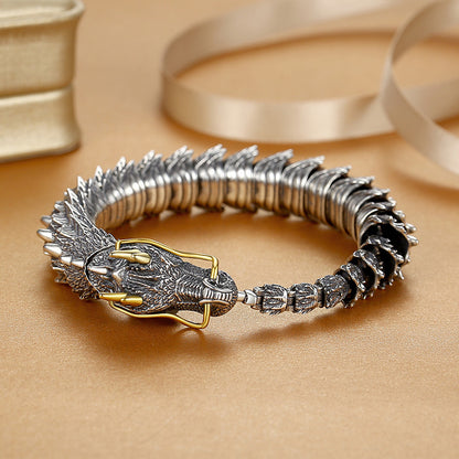 Men's Vintage 3D Dragon Scale Link Bracelet