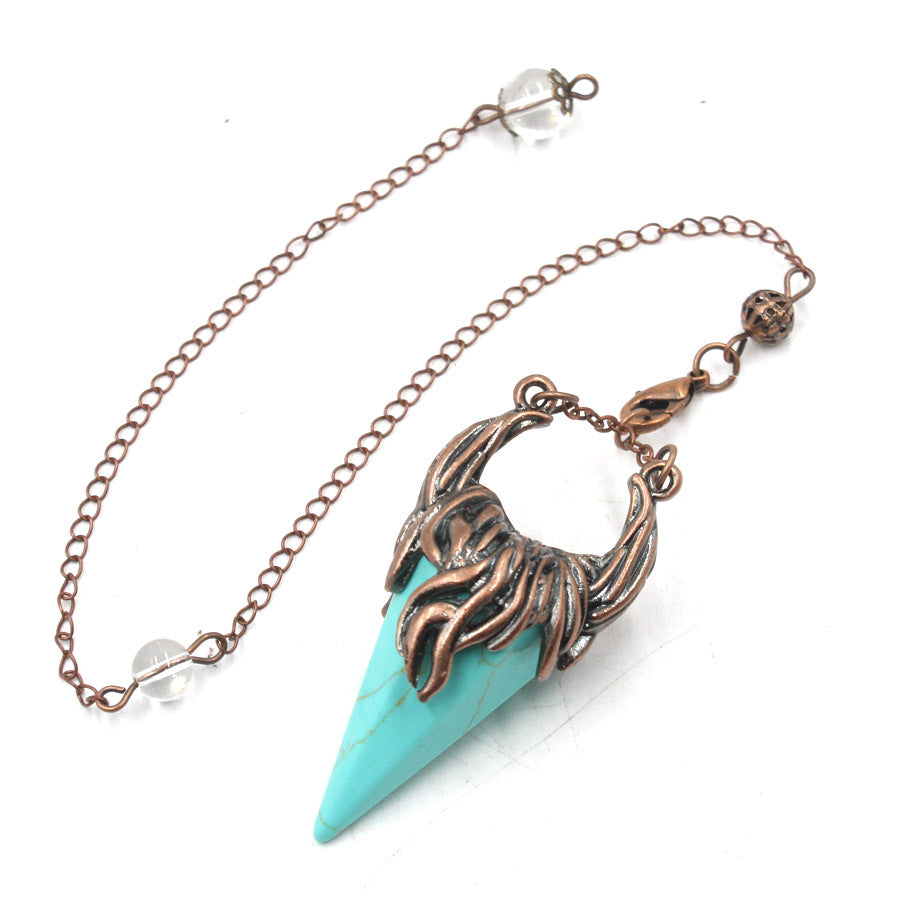 Crystal Pyramid Horn Spirit Pendulum