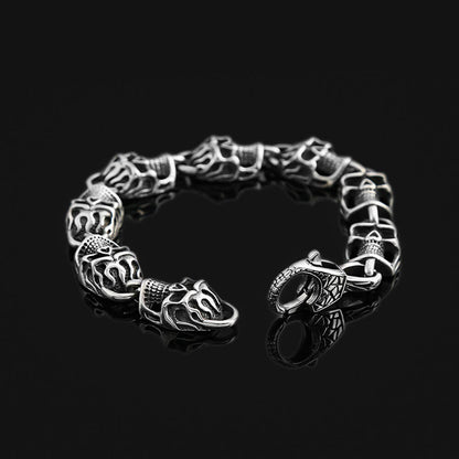 Punk Bold Skull Stainless Steel Men's Bracelet