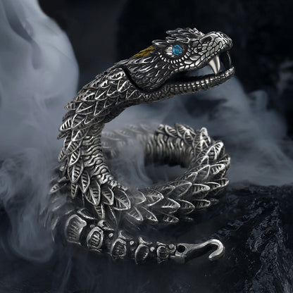 Men's Vintage 3D Rattlesnake Link Bracelet