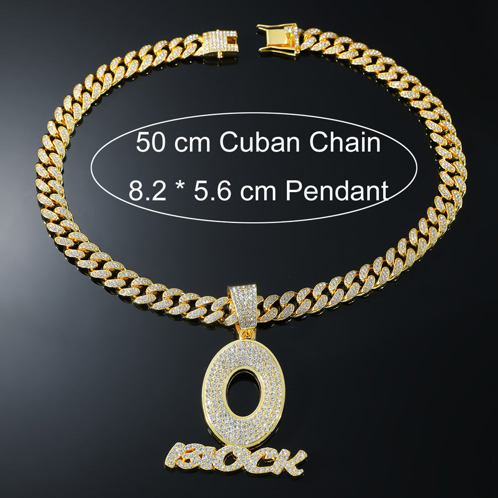 Hip-Hop O-Shaped Cuban Chain Pendant Necklace