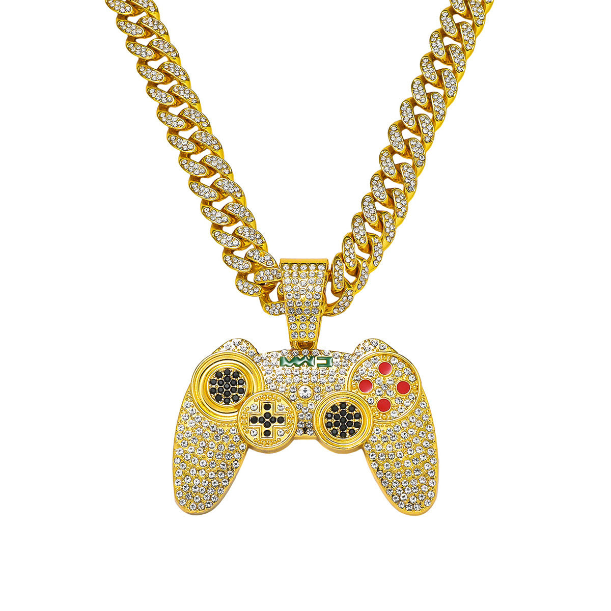 Hip-Hop Style Game Console Controller Shaped Cuban Chain Pendant Necklace